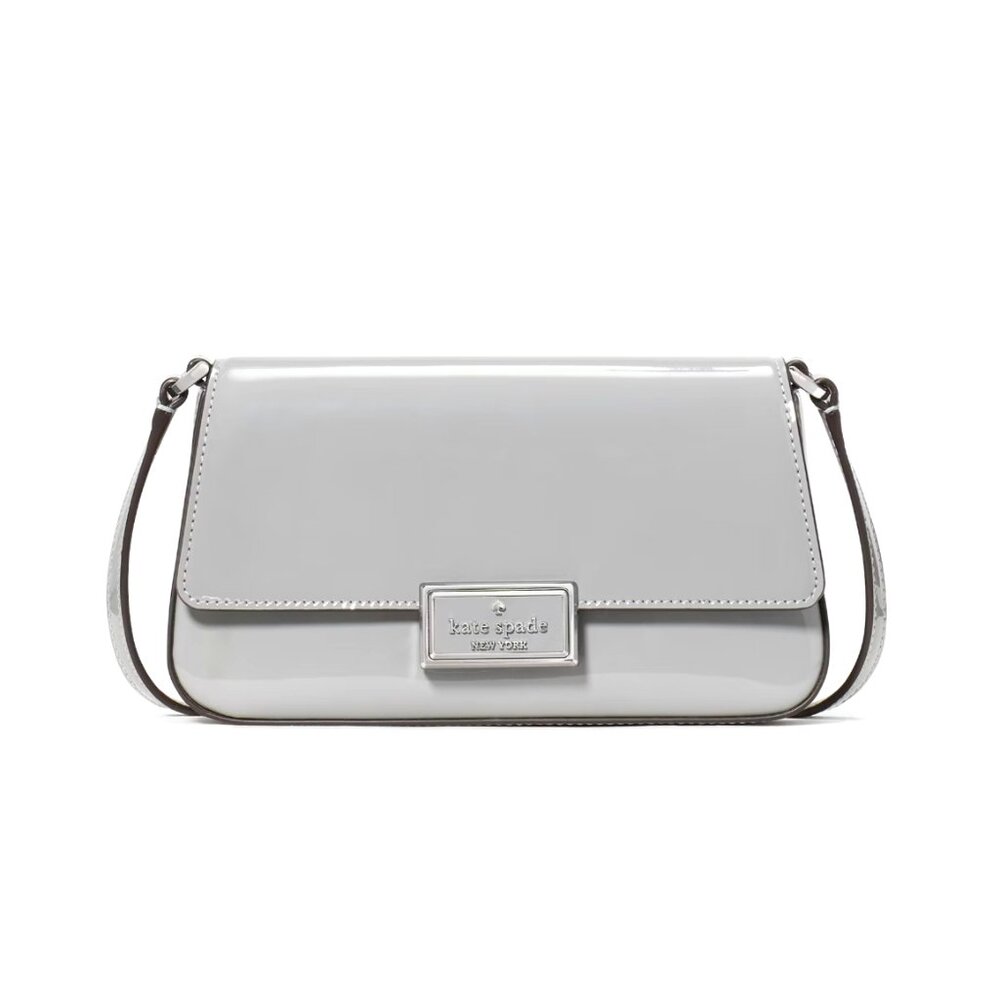 New Kate Spade Reegan Patent Mini Flap Crossbody Pavement